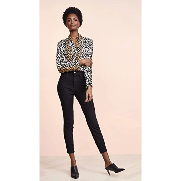 RIXO LONDON Avril Wrap effect Metallic Leopard print Bodysuit - Picture 1 of 8